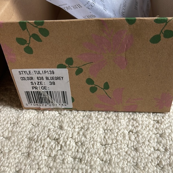 Ilse Jacobsen NIB Tulip Shoes in Blue Grey Size EU 38 / 7-7.5 - Picture 8 of 9